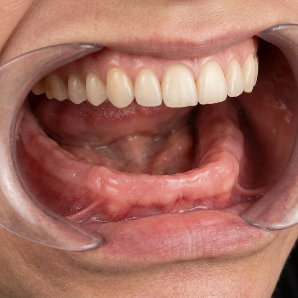Before Lower Arch — Implant-Retained Denture