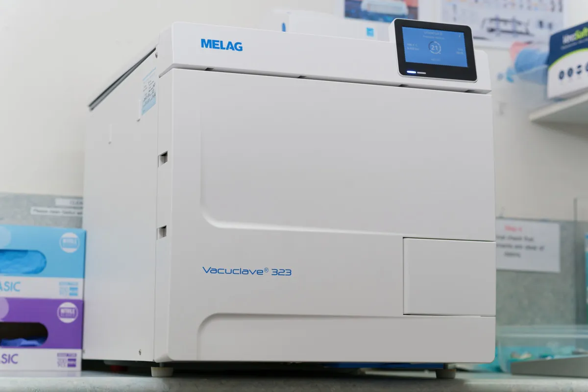 MELAG Vacuclave sterilisation unit used at the Bulimba clinic