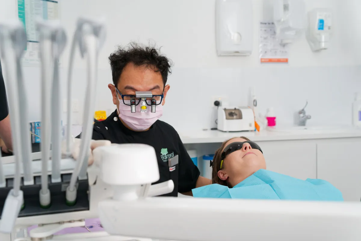 Clinician providing treatment in the surgical suite