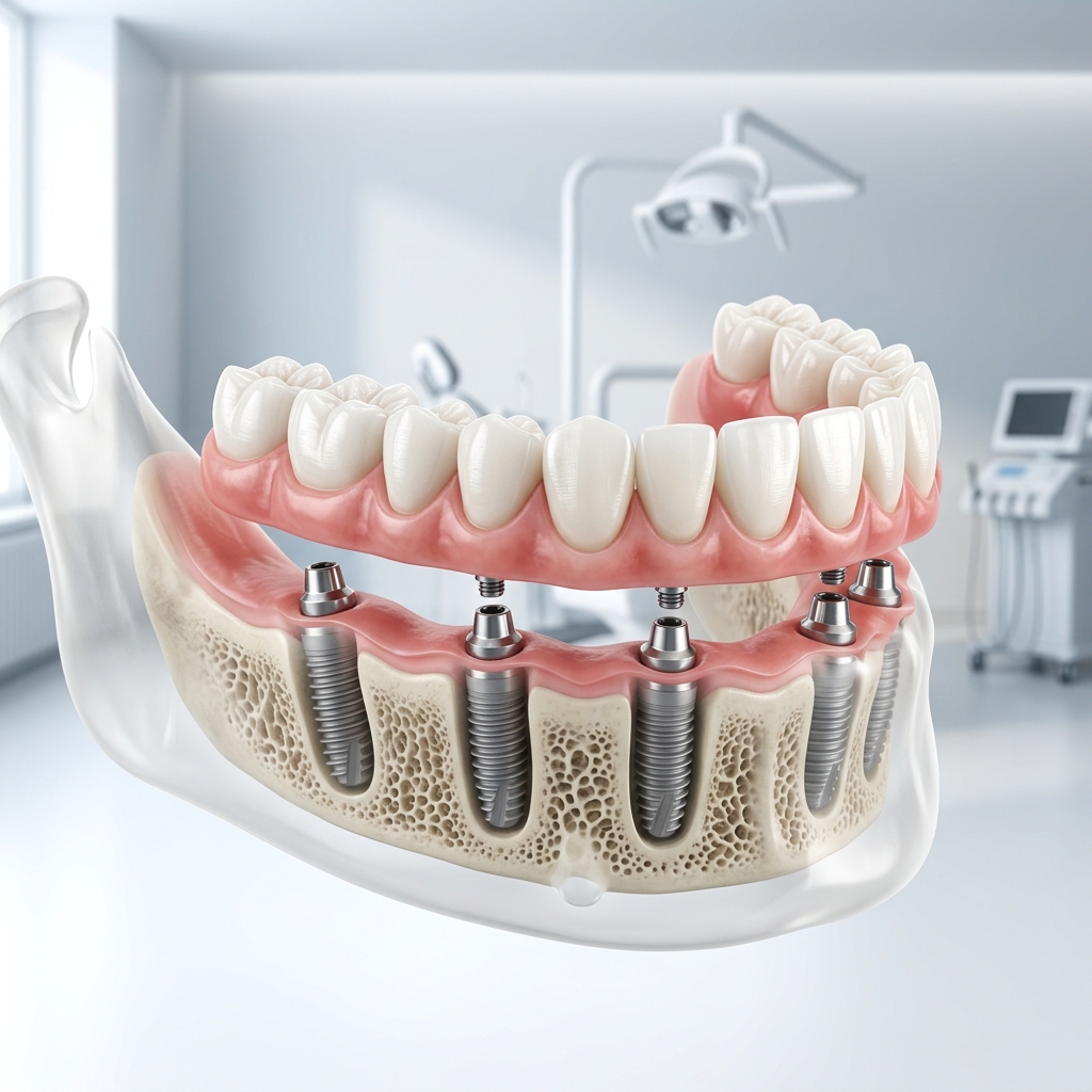 Full arch implants restoration