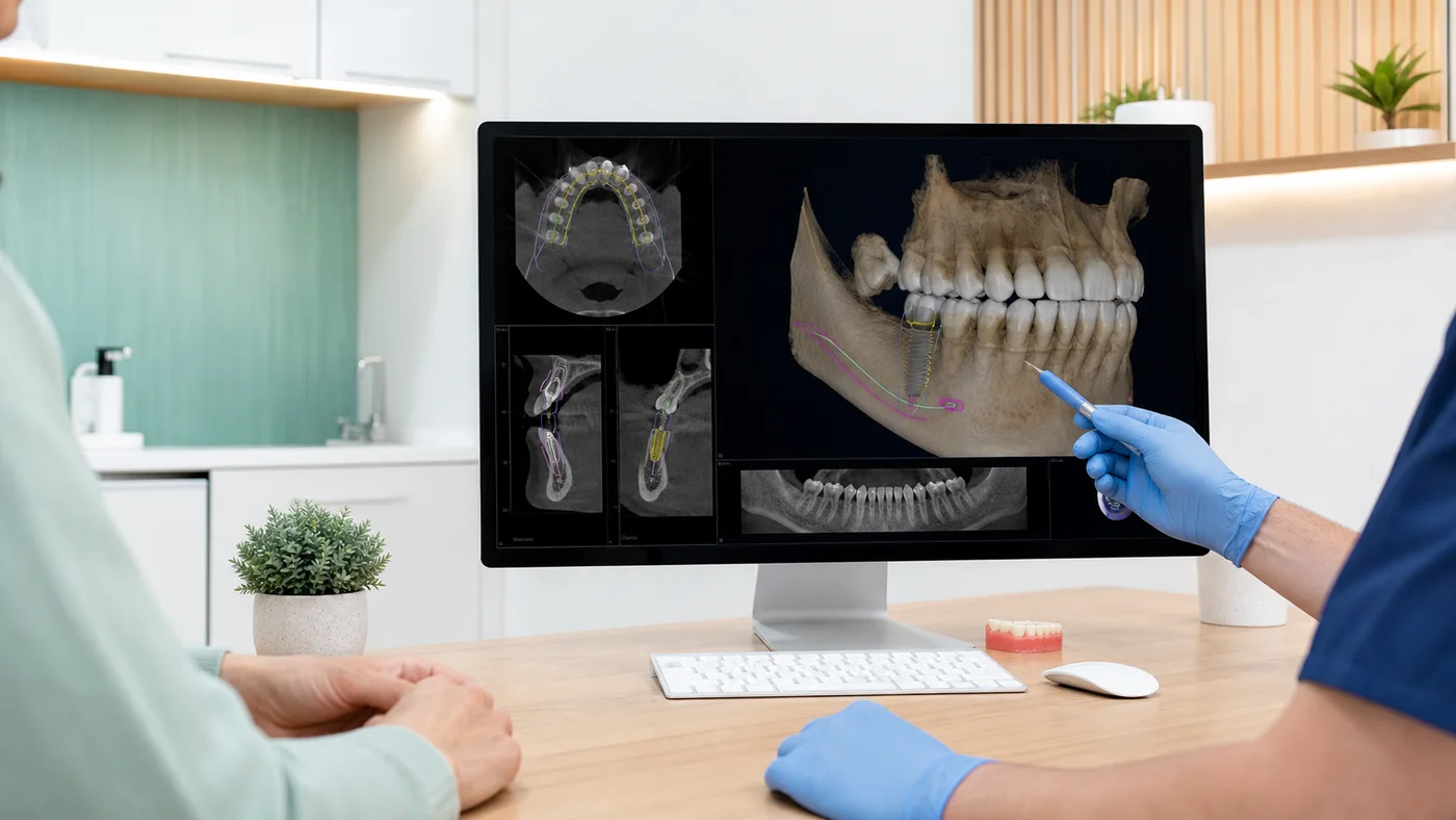 Dental implant suitability assessment using 3D imaging and treatment planning