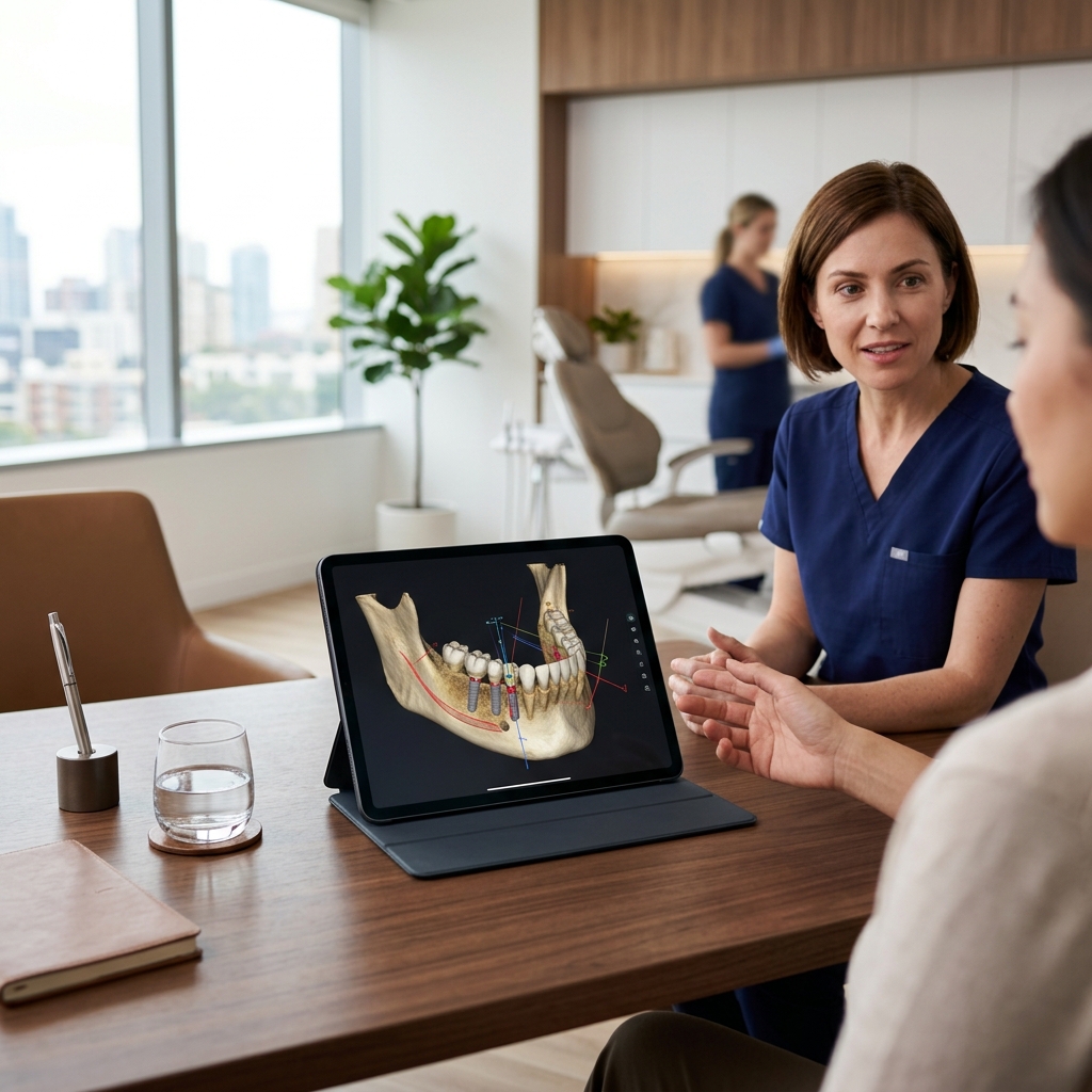 Dental implant treatment plan consultation